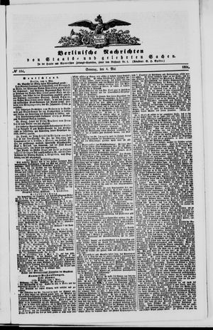 Berlinische Nachrichten von Staats- und gelehrten Sachen vom 04.05.1851