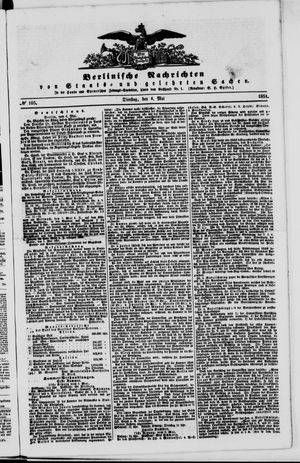 Berlinische Nachrichten von Staats- und gelehrten Sachen vom 06.05.1851