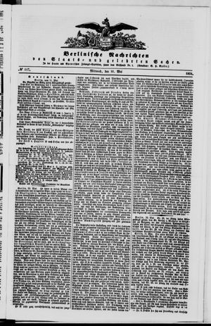 Berlinische Nachrichten von Staats- und gelehrten Sachen vom 21.05.1851