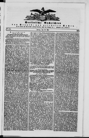 Berlinische Nachrichten von Staats- und gelehrten Sachen vom 23.05.1851