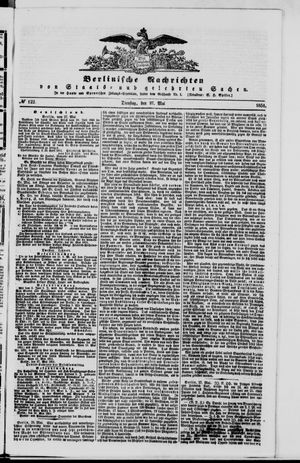 Berlinische Nachrichten von Staats- und gelehrten Sachen vom 27.05.1851