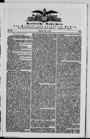 Berlinische Nachrichten von Staats- und gelehrten Sachen vom 01.06.1851