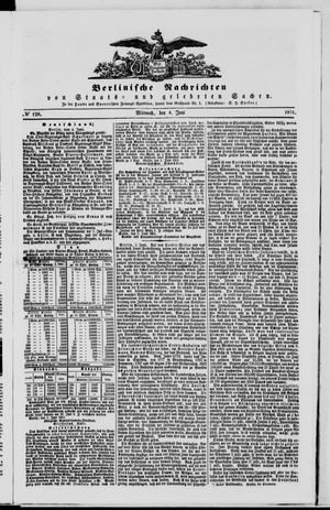 Berlinische Nachrichten von Staats- und gelehrten Sachen on Jun 4, 1851