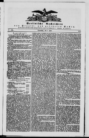 Berlinische Nachrichten von Staats- und gelehrten Sachen vom 05.06.1851