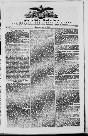 Berlinische Nachrichten von Staats- und gelehrten Sachen vom 19.06.1851