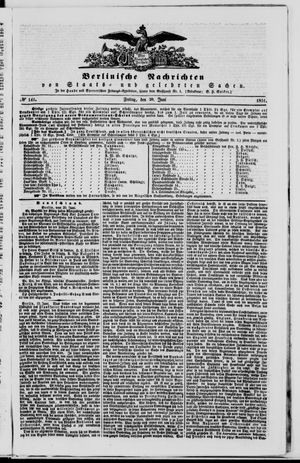 Berlinische Nachrichten von Staats- und gelehrten Sachen vom 20.06.1851