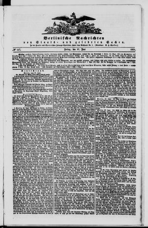 Berlinische Nachrichten von Staats- und gelehrten Sachen vom 27.06.1851