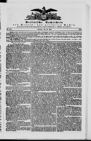 Berlinische Nachrichten von Staats- und gelehrten Sachen vom 29.06.1851