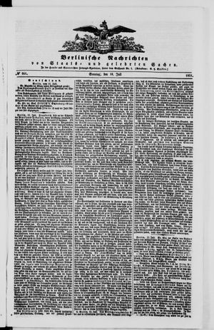 Berlinische Nachrichten von Staats- und gelehrten Sachen vom 13.07.1851