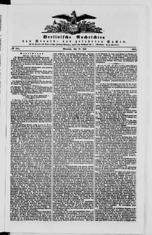Berlinische Nachrichten von Staats- und gelehrten Sachen vom 16.07.1851