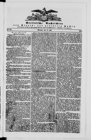 Berlinische Nachrichten von Staats- und gelehrten Sachen vom 23.07.1851
