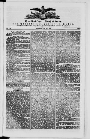 Berlinische Nachrichten von Staats- und gelehrten Sachen vom 26.07.1851