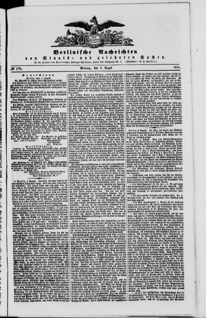 Berlinische Nachrichten von Staats- und gelehrten Sachen vom 03.08.1851