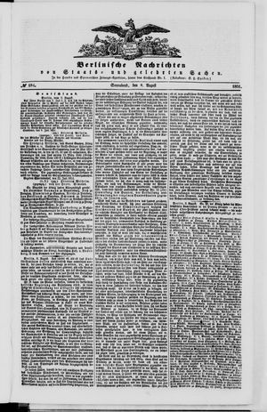 Berlinische Nachrichten von Staats- und gelehrten Sachen vom 09.08.1851