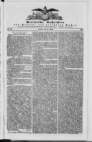 Berlinische Nachrichten von Staats- und gelehrten Sachen vom 26.08.1851