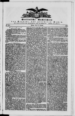 Berlinische Nachrichten von Staats- und gelehrten Sachen vom 31.10.1851