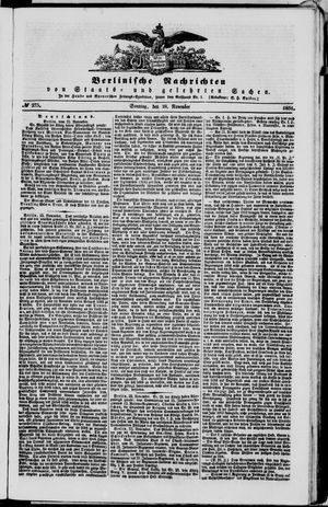 Berlinische Nachrichten von Staats- und gelehrten Sachen vom 23.11.1851