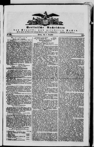 Berlinische Nachrichten von Staats- und gelehrten Sachen vom 05.12.1851