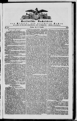 Berlinische Nachrichten von Staats- und gelehrten Sachen vom 16.12.1851