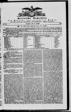 Berlinische Nachrichten von Staats- und gelehrten Sachen vom 25.12.1851