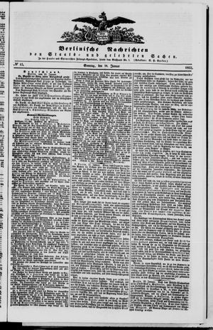 Berlinische Nachrichten von Staats- und gelehrten Sachen vom 18.01.1852