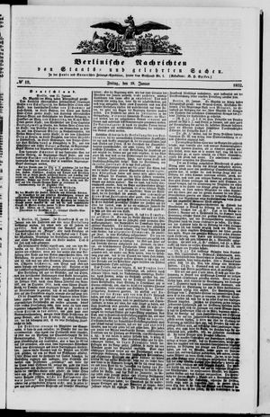 Berlinische Nachrichten von Staats- und gelehrten Sachen vom 23.01.1852