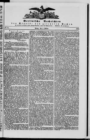 Berlinische Nachrichten von Staats- und gelehrten Sachen vom 06.02.1852