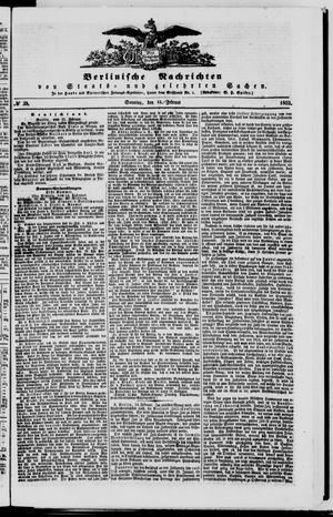 Berlinische Nachrichten von Staats- und gelehrten Sachen vom 15.02.1852