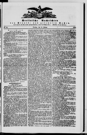 Berlinische Nachrichten von Staats- und gelehrten Sachen vom 24.02.1852