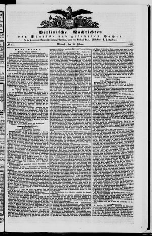 Berlinische Nachrichten von Staats- und gelehrten Sachen on Feb 25, 1852