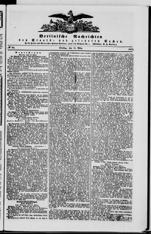 Berlinische Nachrichten von Staats- und gelehrten Sachen vom 16.03.1852