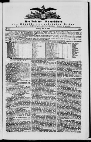 Berlinische Nachrichten von Staats- und gelehrten Sachen on Mar 21, 1852