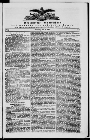 Berlinische Nachrichten von Staats- und gelehrten Sachen vom 25.03.1852