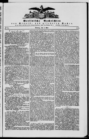 Berlinische Nachrichten von Staats- und gelehrten Sachen vom 04.04.1852