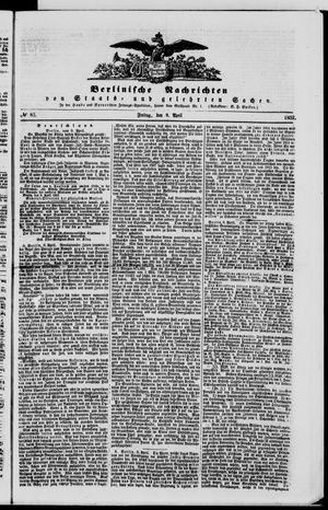 Berlinische Nachrichten von Staats- und gelehrten Sachen vom 09.04.1852