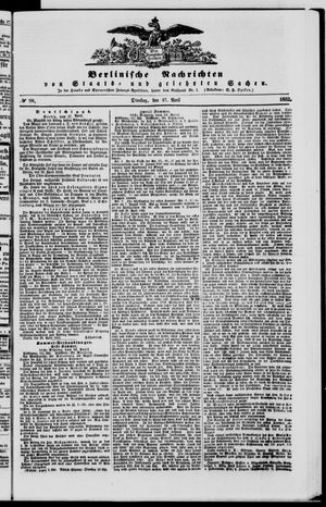 Berlinische Nachrichten von Staats- und gelehrten Sachen vom 27.04.1852