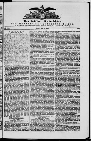 Berlinische Nachrichten von Staats- und gelehrten Sachen vom 30.04.1852