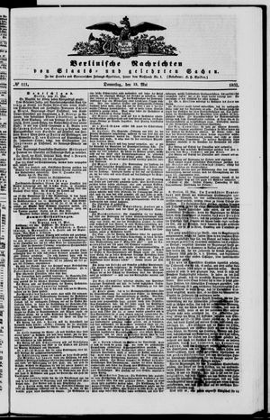 Berlinische Nachrichten von Staats- und gelehrten Sachen vom 13.05.1852