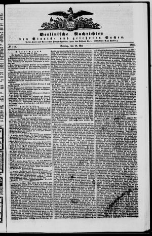 Berlinische Nachrichten von Staats- und gelehrten Sachen vom 23.05.1852