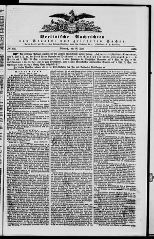 Berlinische Nachrichten von Staats- und gelehrten Sachen vom 16.06.1852