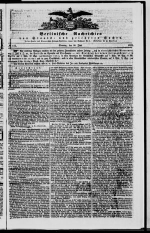 Berlinische Nachrichten von Staats- und gelehrten Sachen vom 20.06.1852