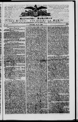 Berlinische Nachrichten von Staats- und gelehrten Sachen on Jun 24, 1852