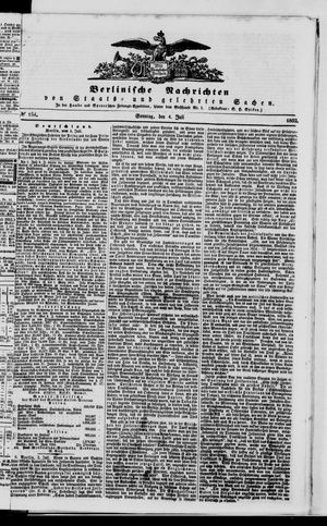 Berlinische Nachrichten von Staats- und gelehrten Sachen vom 04.07.1852