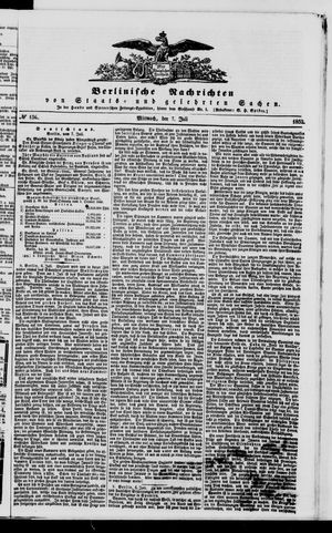 Berlinische Nachrichten von Staats- und gelehrten Sachen on Jul 7, 1852