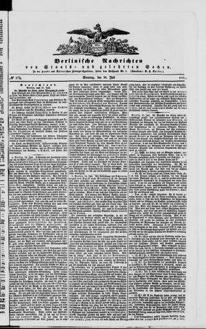 Berlinische Nachrichten von Staats- und gelehrten Sachen vom 25.07.1852