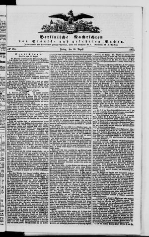 Berlinische Nachrichten von Staats- und gelehrten Sachen vom 20.08.1852