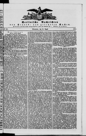 Berlinische Nachrichten von Staats- und gelehrten Sachen vom 28.08.1852