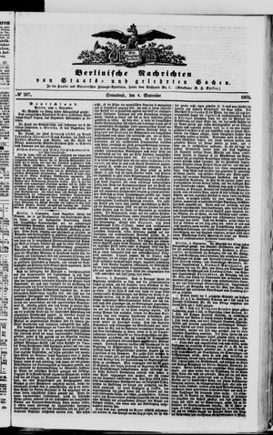 Berlinische Nachrichten von Staats- und gelehrten Sachen vom 04.09.1852
