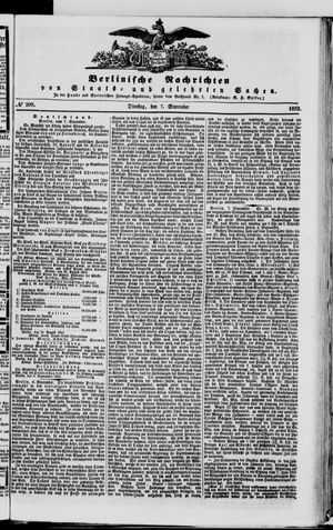 Berlinische Nachrichten von Staats- und gelehrten Sachen vom 07.09.1852