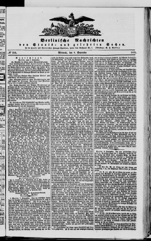 Berlinische Nachrichten von Staats- und gelehrten Sachen vom 08.09.1852